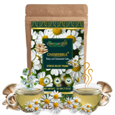 Chamomile+ Herbal Tea | Stress Relief & Sleep Support | Chamomile Flowers + Mushrooms | Caffeine-Free Relaxation, Mood Balance, Mental Clarity | 50 gms | 25 servings
