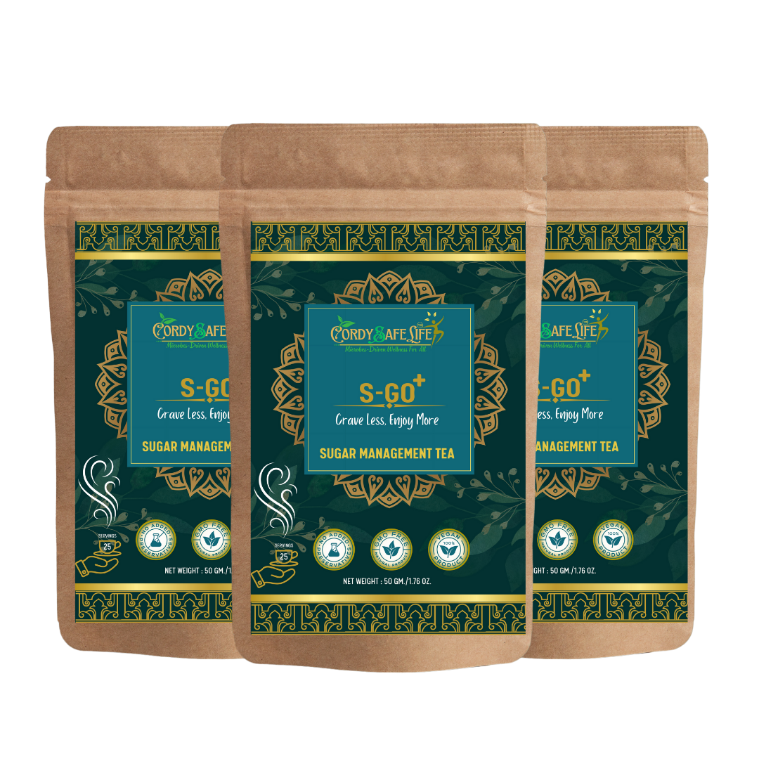 Three packages of S-GO+ Sugar Management Tea