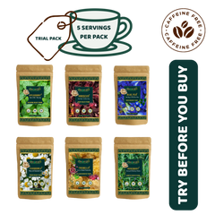 Herbal Tea Trial Pack |Caffeine free Range | 10 g (5 Servings) | Try Before You Buy
