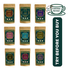 Herbal Tea Trial Pack |Caffeine Balanced  Range | 10 g (5 Servings) | Try Before You Buy