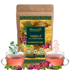 Tremella+ Herbal Blend | Collagen Boosting Blend  | Skin Hydration, Glow & Anti-Aging | Caffeine-Free Beauty Blend | 50 gms
