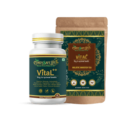 Vital Holistic Wellness Combo - Herbal Tea & 84-in-1 Multivitamin for Men & Women | 60 Tablets | Vegan | Cordysafelife - Cordysafelife