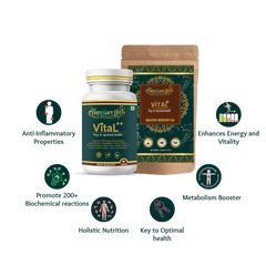 Vital Holistic Wellness Combo - Herbal Tea & 84-in-1 Multivitamin for Men & Women | 60 Tablets | Vegan | Cordysafelife - Cordysafelife