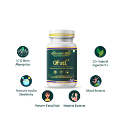 Ofuel++ PCOD PCOS Support Tablets for Women | 22-in-1 Formula with Myo Inositol, D-Chiro Inositol, CoQ10, NAC, Omega 3-6-7-9, Vitamins, Minerals, Ashwagandha, Shatavari | Hormone & Period Balance | 30 tablets - Cordysafelife