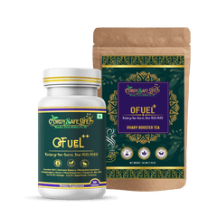 Ofuel PCOD/PCOS Complete Hormone & Wellness Pack — 25-in-1 Support Tablets + 21-Ingredient Herbal Tea for Hormone Balance & Reproductive Health - Cordysafelife