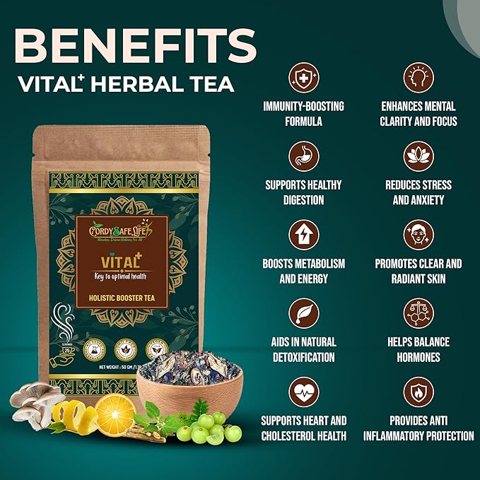 CordyGrapeLife Vital Herbal Tea with health benefits 