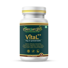 Vital Holistic Wellness Combo - Herbal Tea & 84-in-1 Multivitamin for Men & Women | 60 Tablets | Vegan | Cordysafelife - Cordysafelife