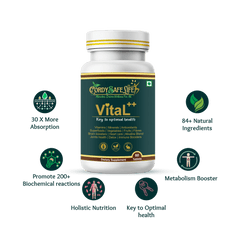Vital Holistic Wellness Combo - Herbal Tea & 84-in-1 Multivitamin for Men & Women | 60 Tablets | Vegan | Cordysafelife - Cordysafelife